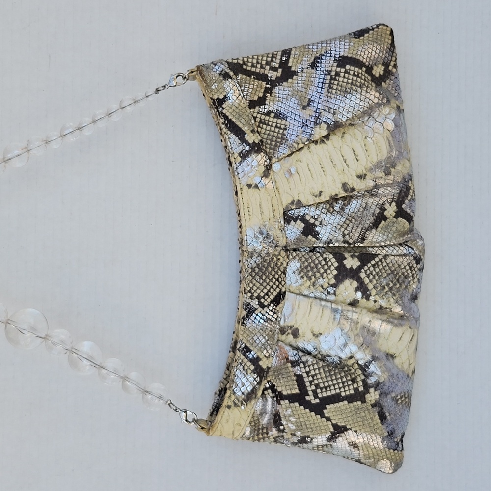STUDIO 9 BY NINE WEST LEATHER SNAKESKIN EMBOSSED BAG
